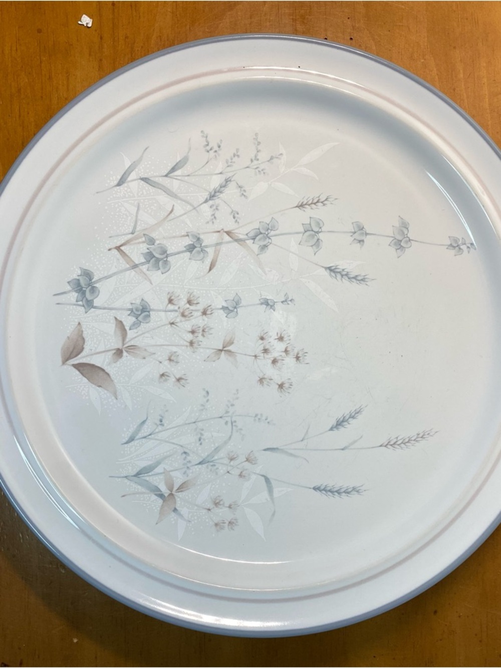 Noritake Woodstock Dinner Plates Stoneware Vintage Floral 10 5/8” Blue Set of 4 - Picture 2 of 9